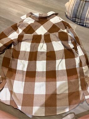 Kids Brown & Cream Plaid Button-Up Shirt